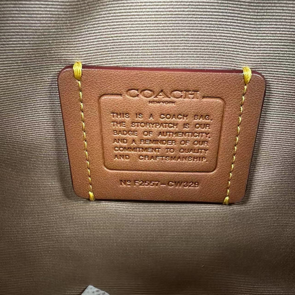 Coach Mini Rowan Crossbody In Signature Canvas In Gold/Chalk CW329 NWT - Picture 7 of 10